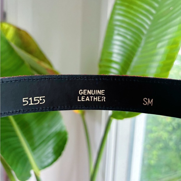 Vintage red ❤️ genuine leather belt 35” - Picture 4 of 4